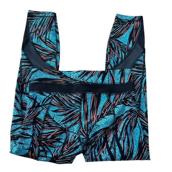 Lululemon Inspire Tight II Palm Lace Tofino Teal Black 25" Size 4 - Picture 6 of 7